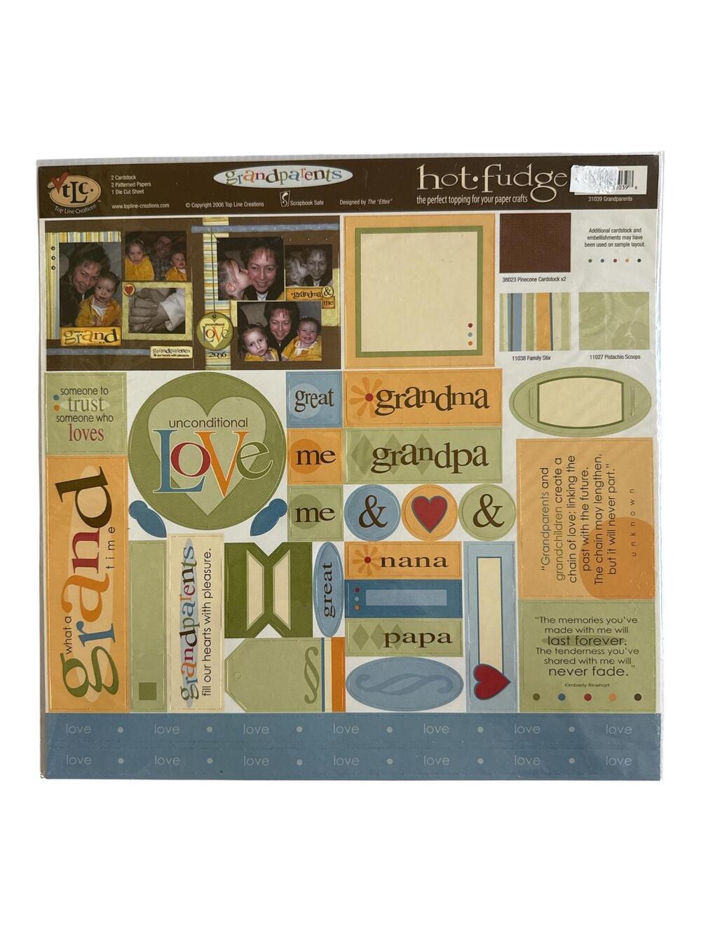 TLC 2006 Grandparents Scrapbook Paper Pack New with Tags